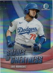 2022 Bowman Chrome Shades of Greatness Luis Rodriguez #SG-28 card
