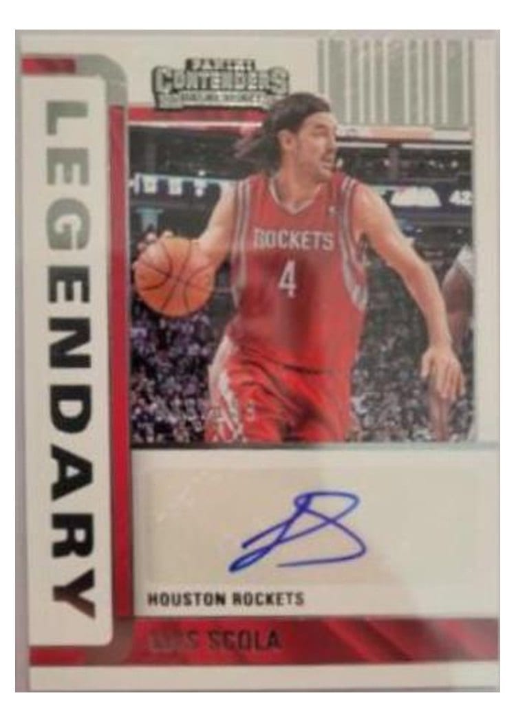 2022-23 Panini Contenders Legendary Contenders Autographs Luis Scola #LC-LSC card