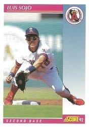 1992 Score Base Set Luis Sojo #127 card