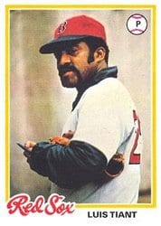 1978 Topps Base Set Luis Tiant #345 card