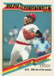2023 Topps Heritage 1974 Highlights Luis Tiant #74H-6 card