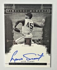2024 Panini Impeccable Timeless Moments Signatures Luis Tiant #TMS-LT card