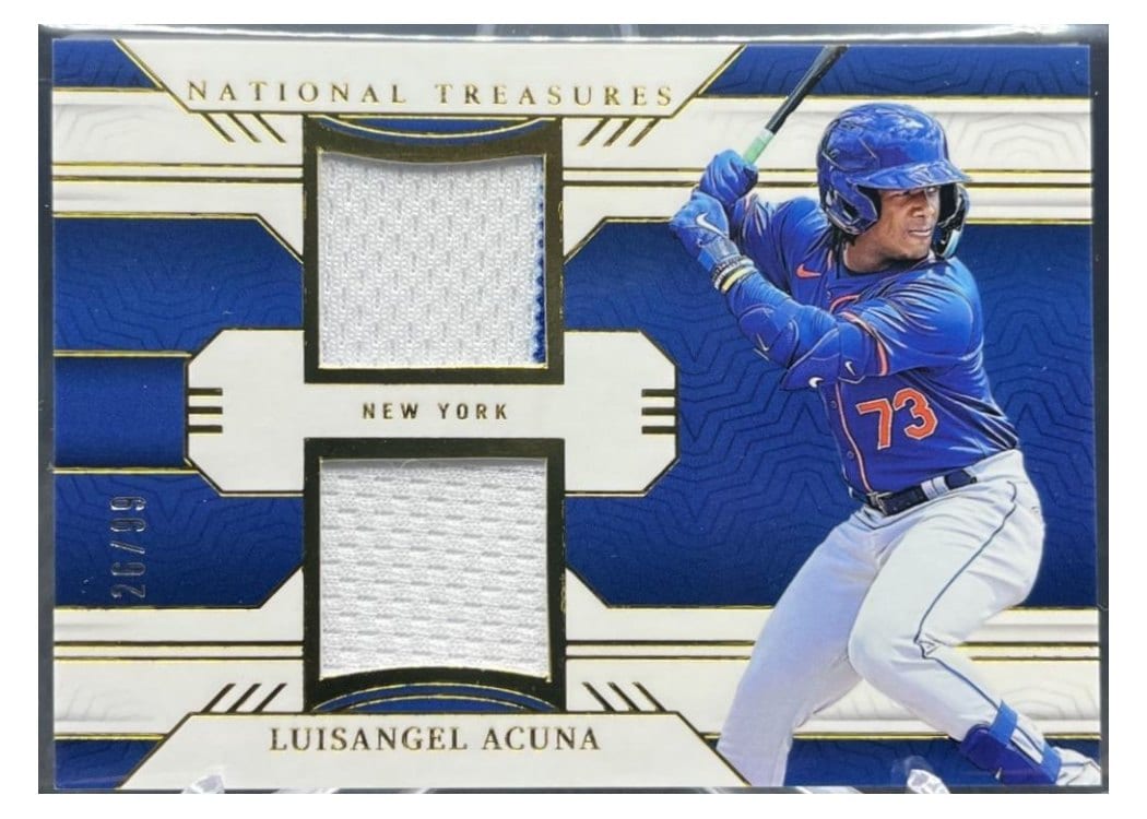2024 Panini National Treasures Game Gear Swatches Dual Luisangel Acuna #20 card