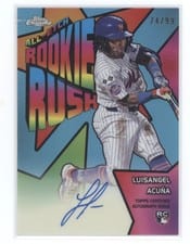 2025 Topps Chrome All-Etch Rookie Rush Autographs Luisangel Acuna #CAER-LA card