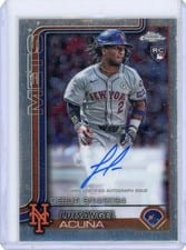 2025 Topps Chrome Update Rookie Debut Autographs Luisangel Acuña #CRDA-LA