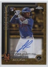 2025 Topps Gilded Collection Chrome Gold Autographs Luisangel Acuña #CGA-LA card