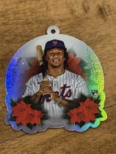 2025 Topps Holiday Oversized Die-Cut MLB Ornaments Luisangel Acuña #OO-3 card