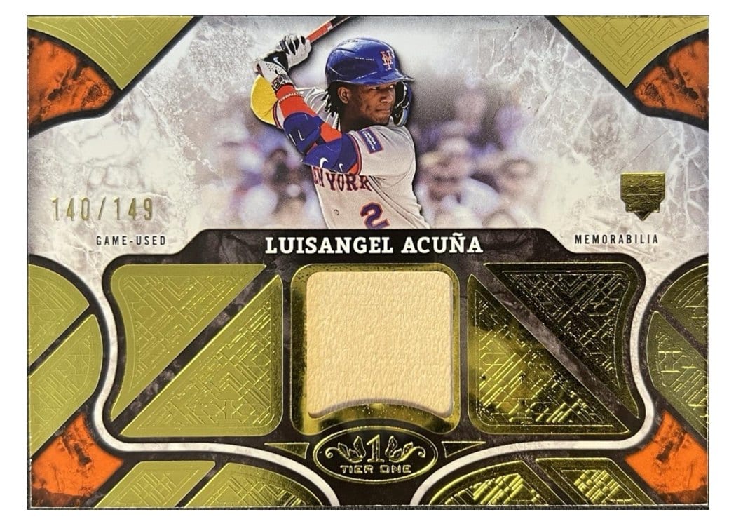 2025 Topps Tier One Rookie Relics Luisangel Acuña #RR-LA card