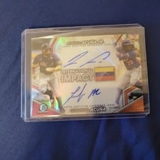 2024 Bowman Chrome International Impact Autographs Luisangel Acuña / Ronald Acuña Jr. #II-AA card