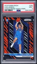 2018 Panini Prizm Luka Doncic Tiger Stripe Choice Prizm #280 card