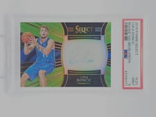 2018 Panini Select Rookie Signatures Luka Doncic Neon Green #LDC card