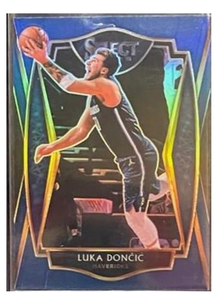 2020-21 Panini Select Base Set Luka Doncic Blue Prizm #150 card