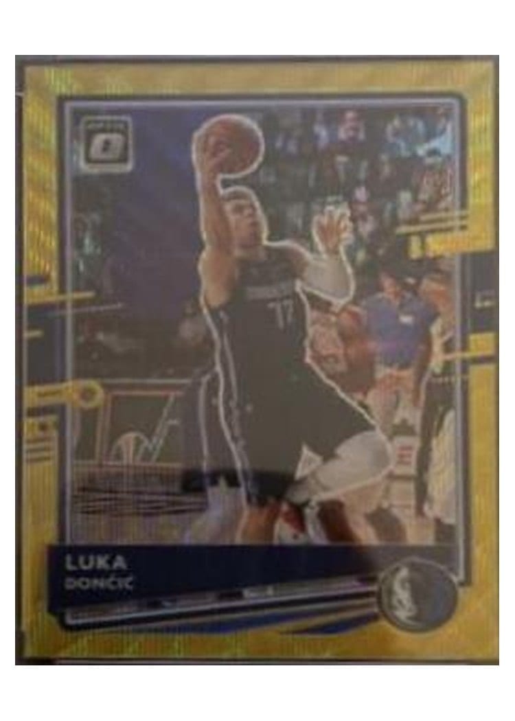 2020 Panini Donruss Optic Luka Doncic Gold Wave #86 card