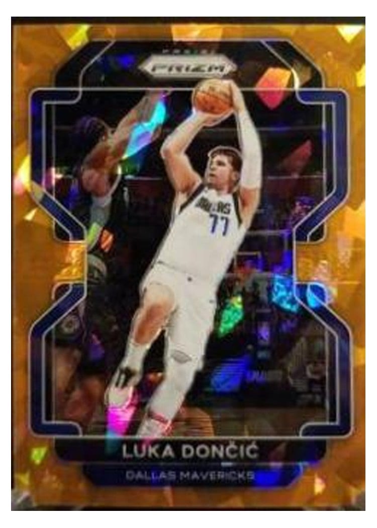 2021 Panini Prizm Luka Doncic Orange Hyper Prizm #223 card