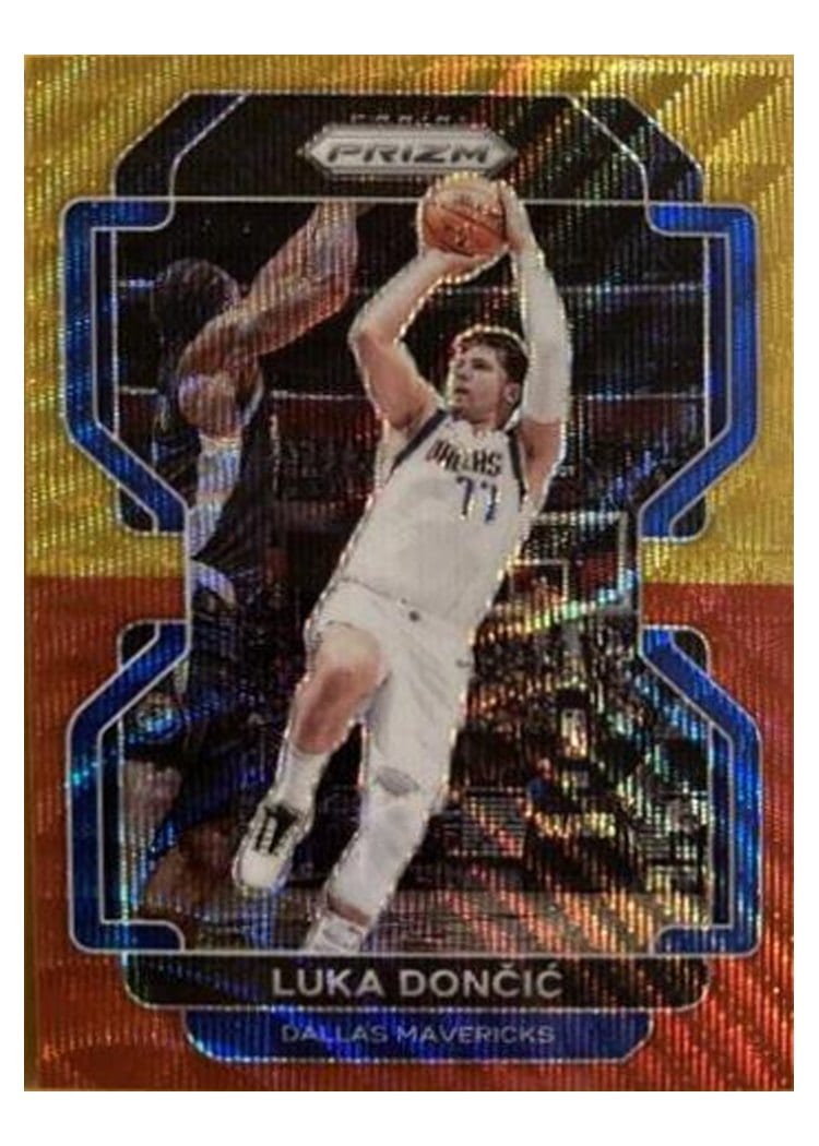 2021 Panini Prizm Luka Doncic Red Gold Wave #223 card