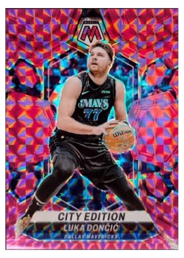 2023-24 Panini Mosaic Base Set Luka Doncic Pink #285 card