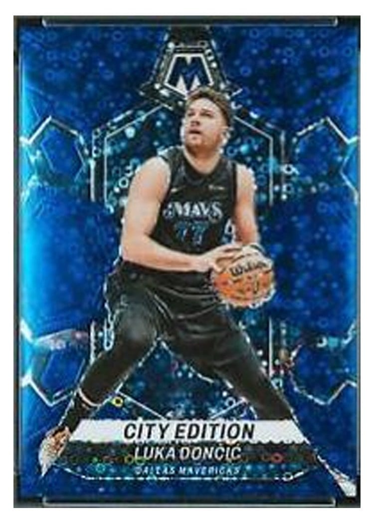 2023-24 Panini Mosaic Base Set Luka Doncic Blue Fast Break #285 card