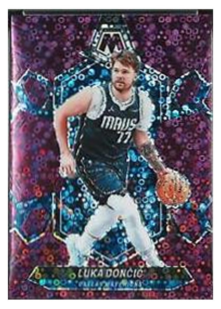 2023-24 Panini Mosaic Base Set Luka Doncic Purple Fast Break #31 card
