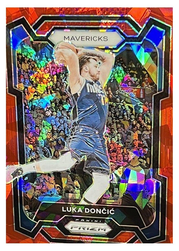 2023-24 Panini Prizm Base Set Luka Doncic Red Ice #110 card