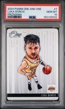 2024-25 Panini One and One Prizmania Set Luka Doncic #7 card
