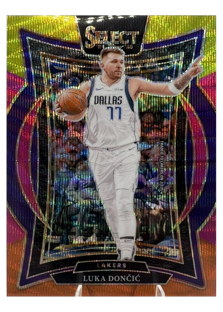 2024-25 Panini Select Base Set Luka Doncic Multi Wave Prizm #56 card