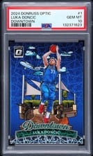 2024 Panini Donruss Optic Downtown Luka Doncic #1 card