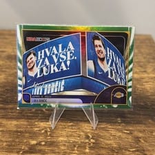 2025 Topps NBA Hoops Luka Doncic Green Hoops #269 card