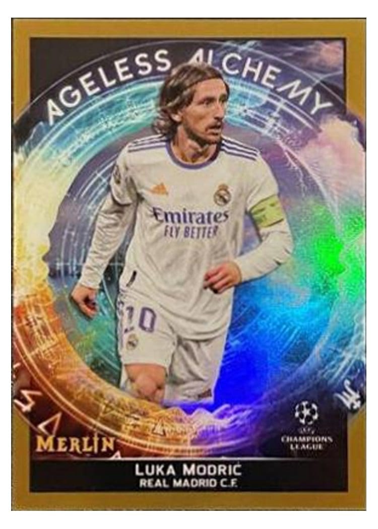 2021 Topps Merlin Chrome UEFA Ageless Alchemy Luka Modric #AA-16 card