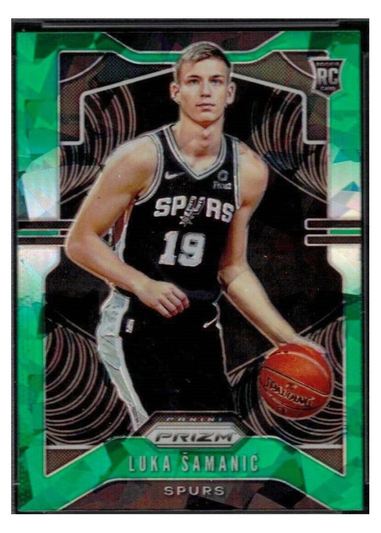 2019-20 Panini Prizm Base Set Luka Samanic Green Ice Prizm #265 card