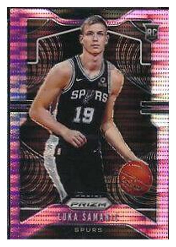 2019-20 Panini Prizm Base Set Luka Samanic Pink Pulsar Prizm #265 card