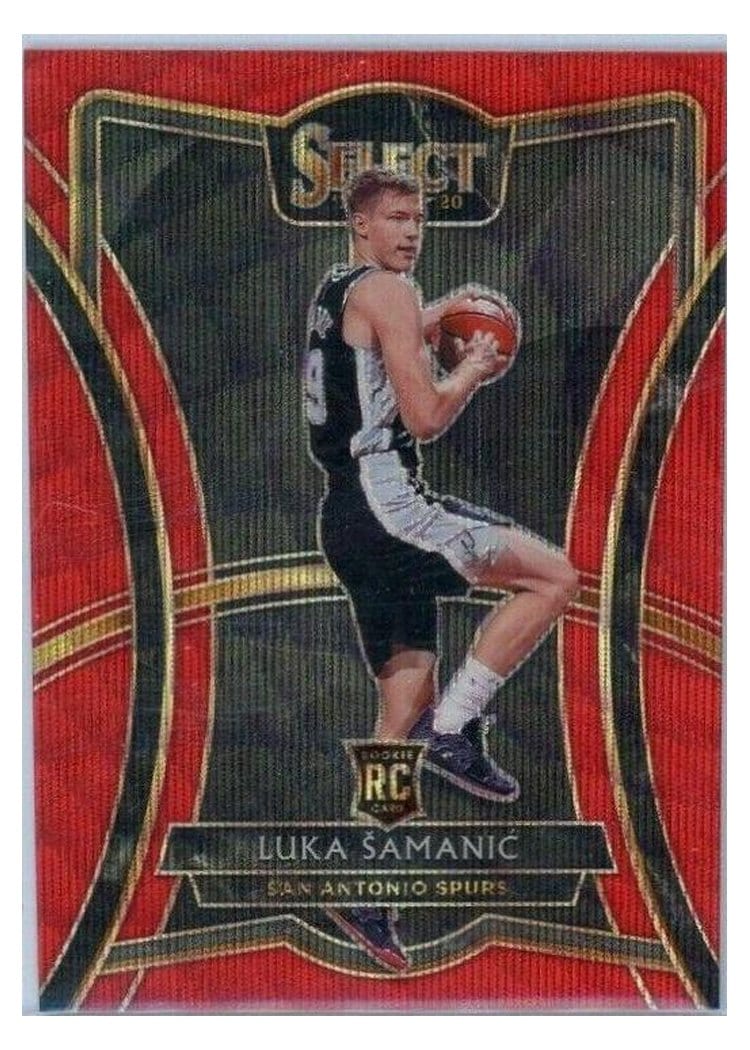 2019-20 Panini Select Base Set Luka Samanic Red Wave #105 card
