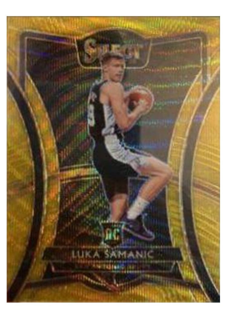 2019-20 Panini Select Base Set Luka Samanic Gold Wave #105 card