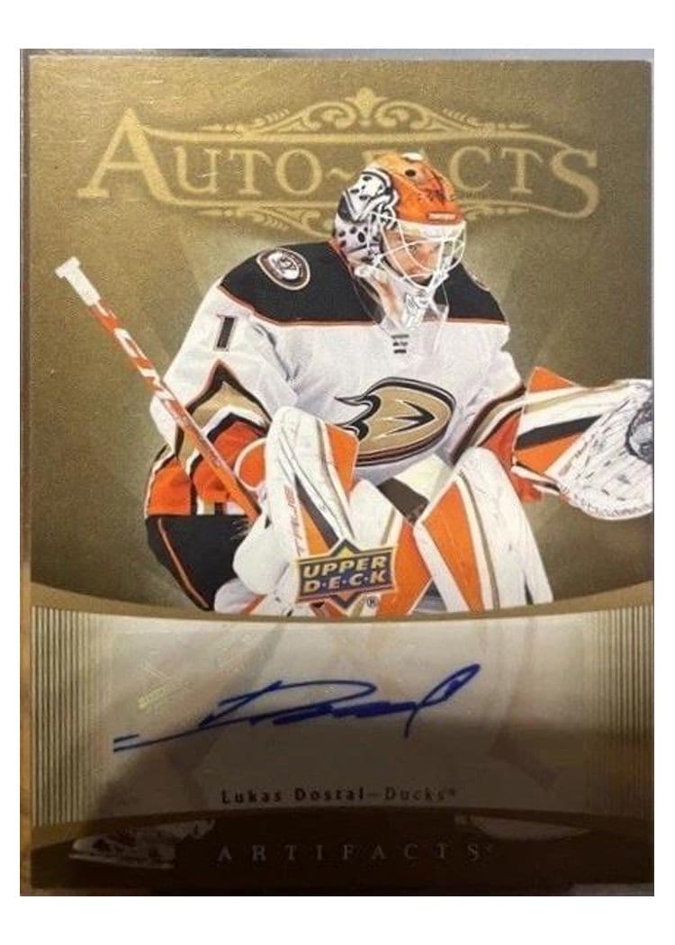 2023-24 Upper Deck Artifacts 2005-06 Retro - Autograph Facts Lukas Dostal #RAF-LD card