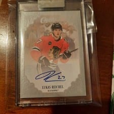 2023-24 Upper Deck Clear Cut Champs Autos Lukas Reichel #C-LR card