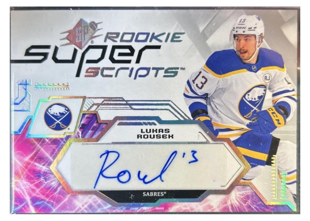 2023-24 SPx Rookie Superscripts Lukas Rousek #SSR-LR card