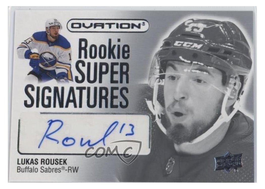 2023-24 Upper Deck Ovation Rookie Super Signatures Lukas Rousek #RSS-LR card