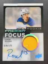 2023-24 Upper Deck Premier Premier Focus Autograph Patch Rookies Lukas Rousek #PFR-LR card