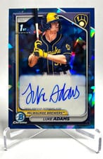 2024 Bowman Sapphire Edition Autographs Luke Adams #BSPA-LA card