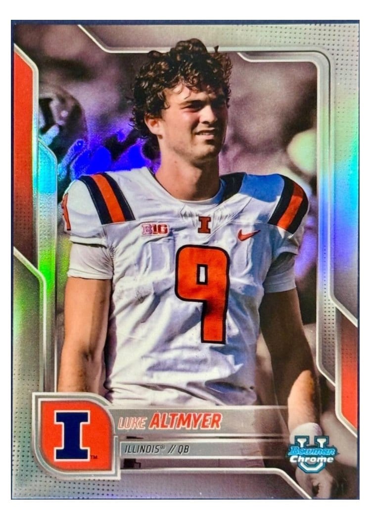 2025 Bowman University Chrome Base Image Variation Refractor Luke Altmyer #SP-5 card