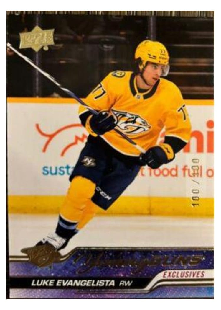 2023-24 Upper Deck Base Set Luke Evangelista #221 card