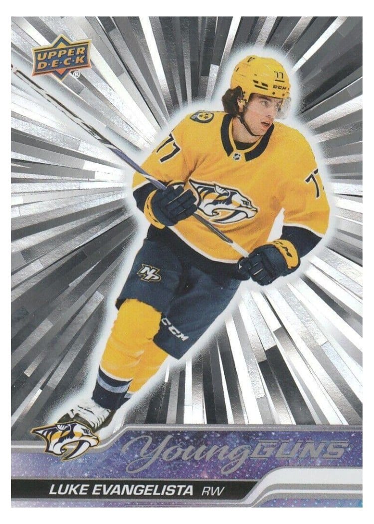 2023-24 Upper Deck Base Set Luke Evangelista #221 card