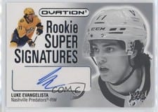 2023-24 Upper Deck Ovation Rookie Super Signatures Luke Evangelista #RSS-LE card
