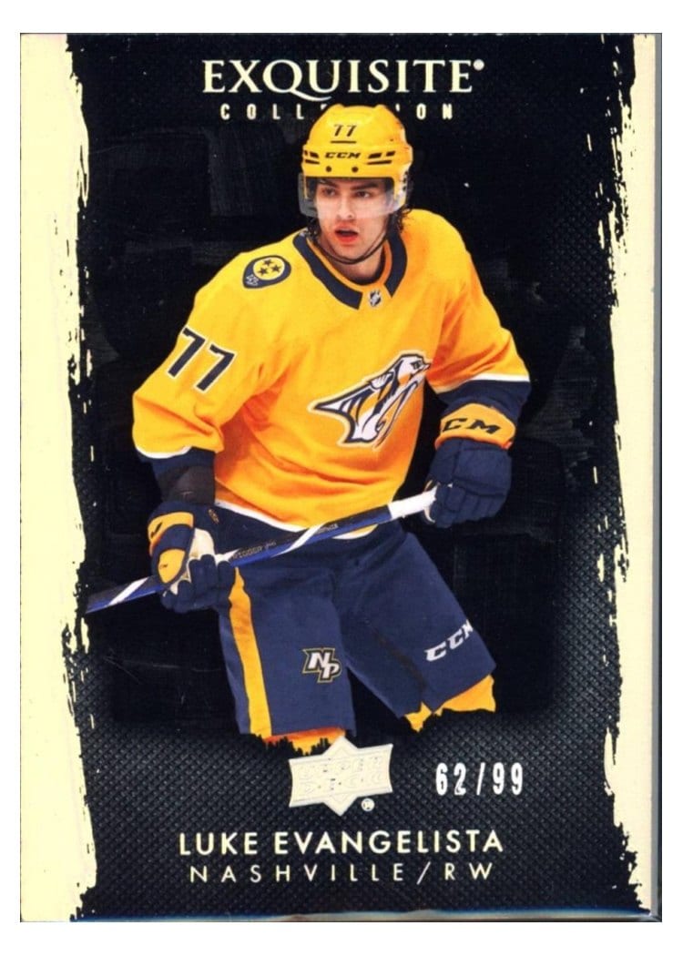2023-24 Upper Deck The Cup 2023-24 Exquisite Collection Black - Rookies Luke Evangelista #EB-LE card