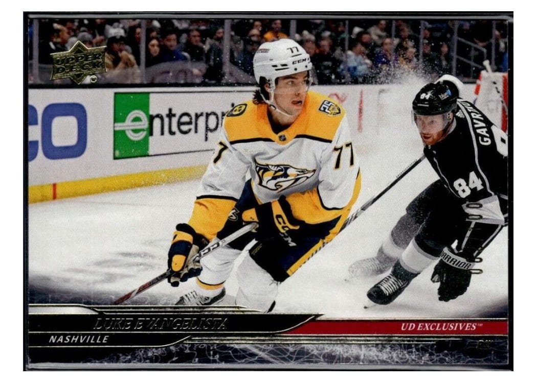 2024-25 Upper Deck Base Set Luke Evangelista #106 card