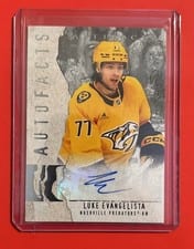 2025-26 Upper Deck Artifacts Autofacts Luke Evangelista #AF-LE card