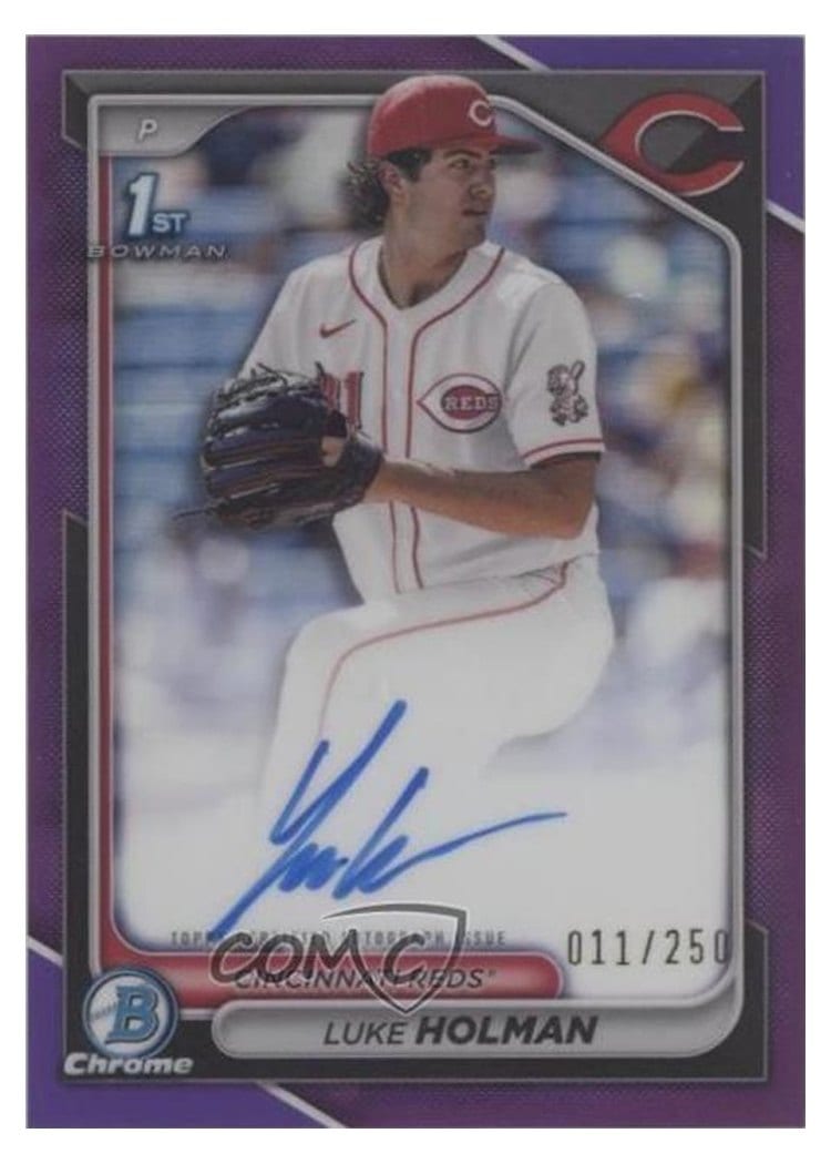 2024 Bowman Draft Chrome Prospect Autographs Luke Holman #CPA-LH card