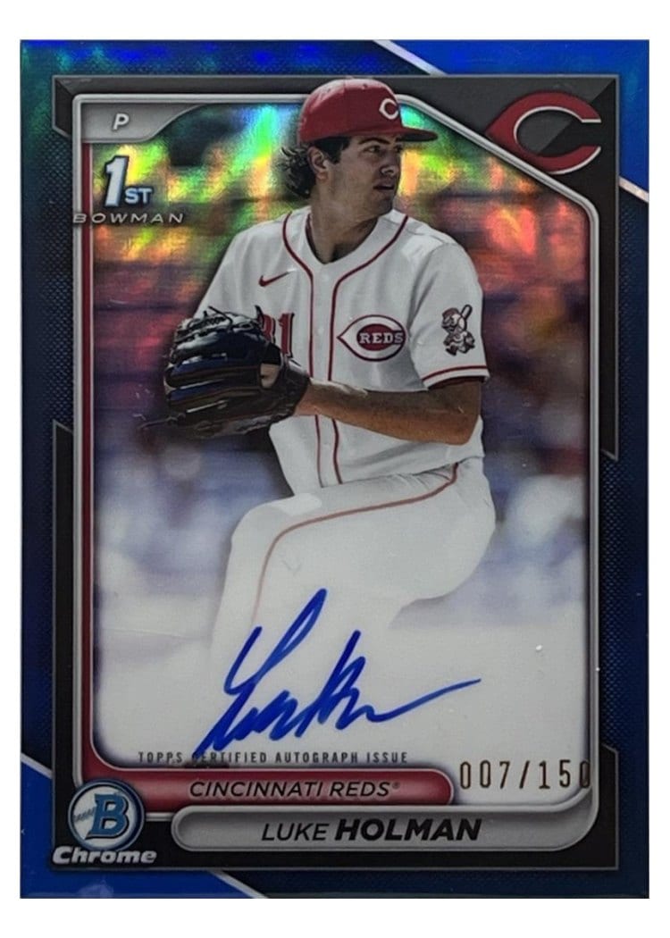 2024 Bowman Draft Chrome Prospect Autographs Luke Holman #CPA-LH card