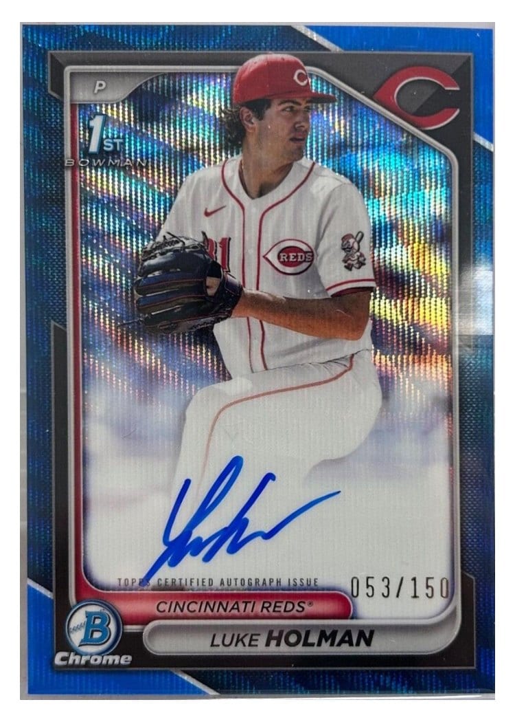 2024 Bowman Draft Chrome Prospect Autographs Luke Holman #CPA-LH card