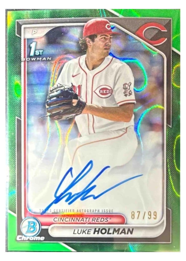 2024 Bowman Draft Chrome Prospect Autographs Luke Holman #CPA-LH card