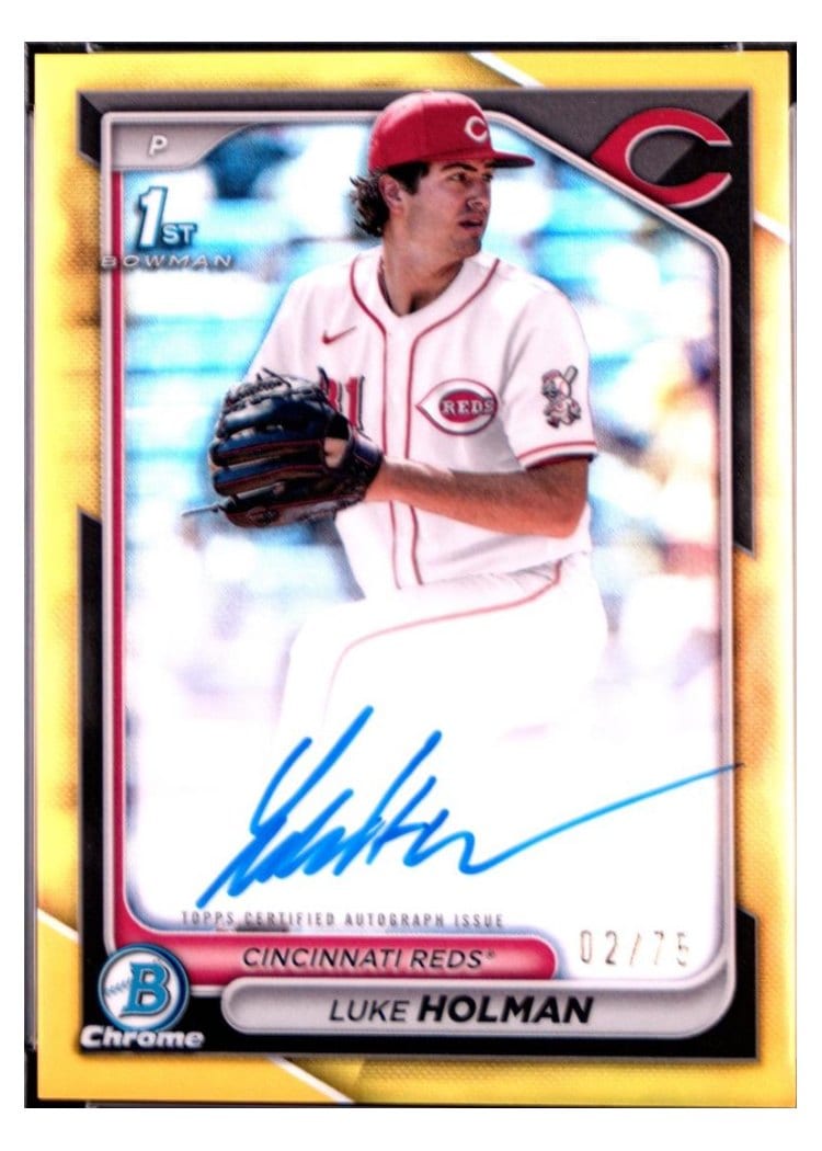 2024 Bowman Draft Chrome Prospect Autographs Luke Holman #CPA-LH card